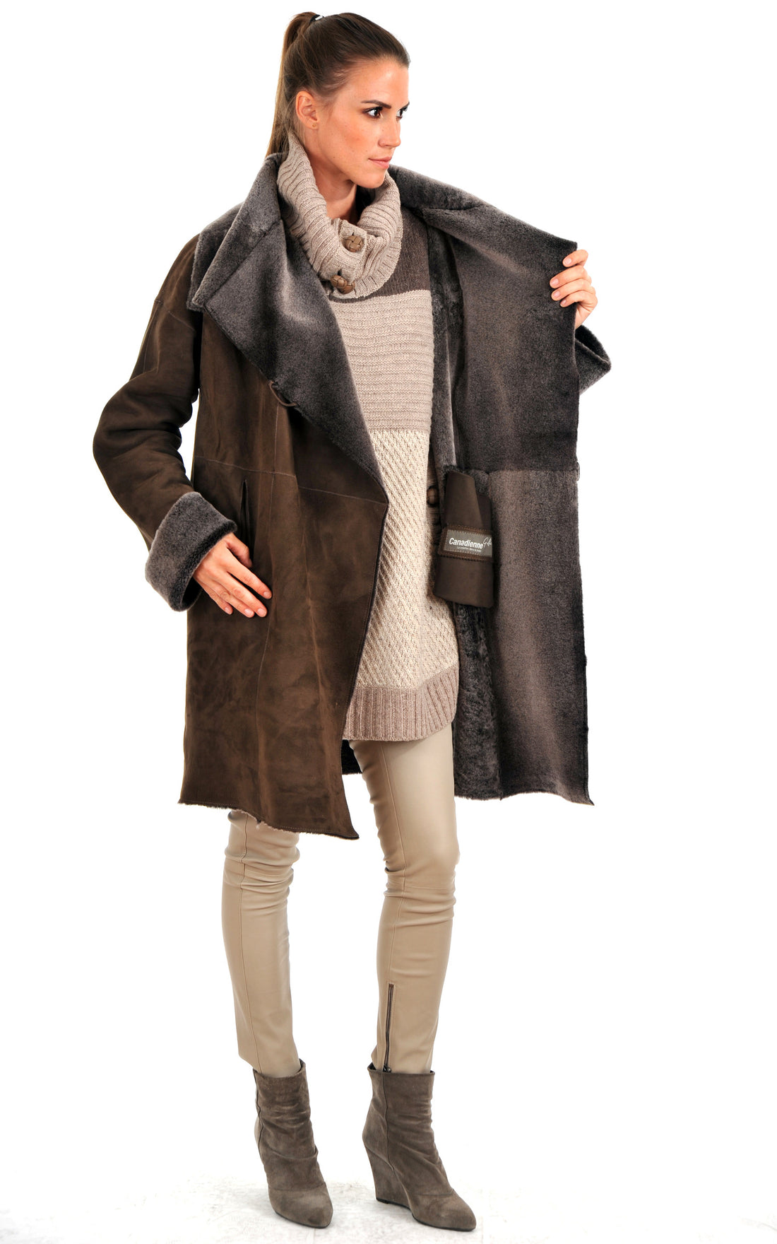 A &quot;CH0S9401&quot; Marron La Canadienne 7/8 Femme closed photo
