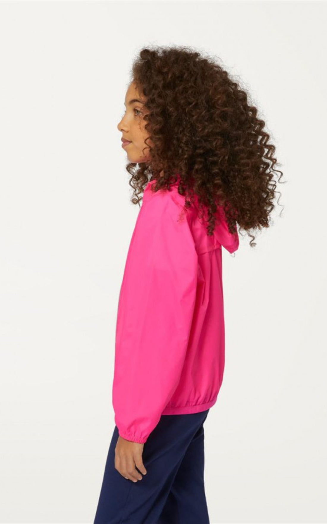 A &quot;CLAUDE KIDS 22HK81253W&quot; Rose K-Way Blouson Enfant opened photo