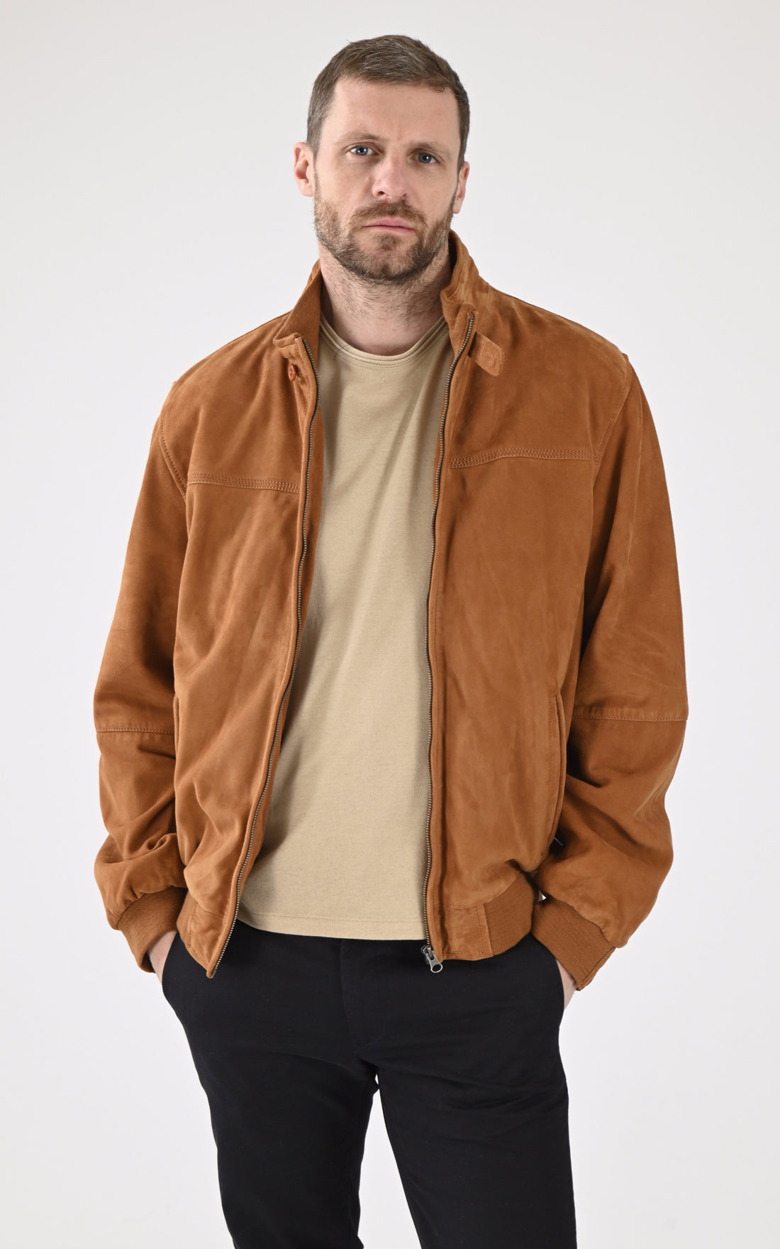 A &quot;3070&quot; Cognac La Canadienne Blouson Homme opened photo