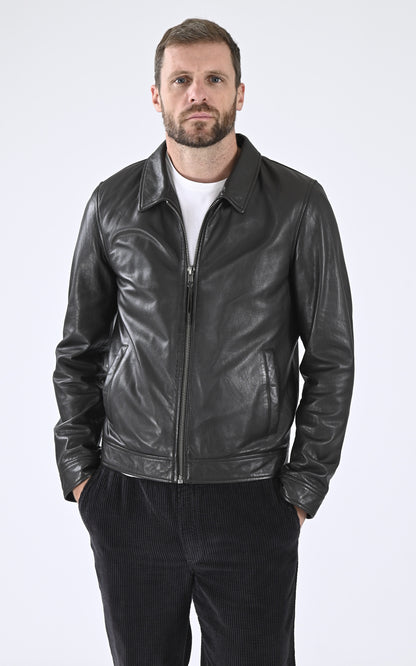 A &quot;TYSON&quot; Marron Serge Pariente Blouson Homme closed photo