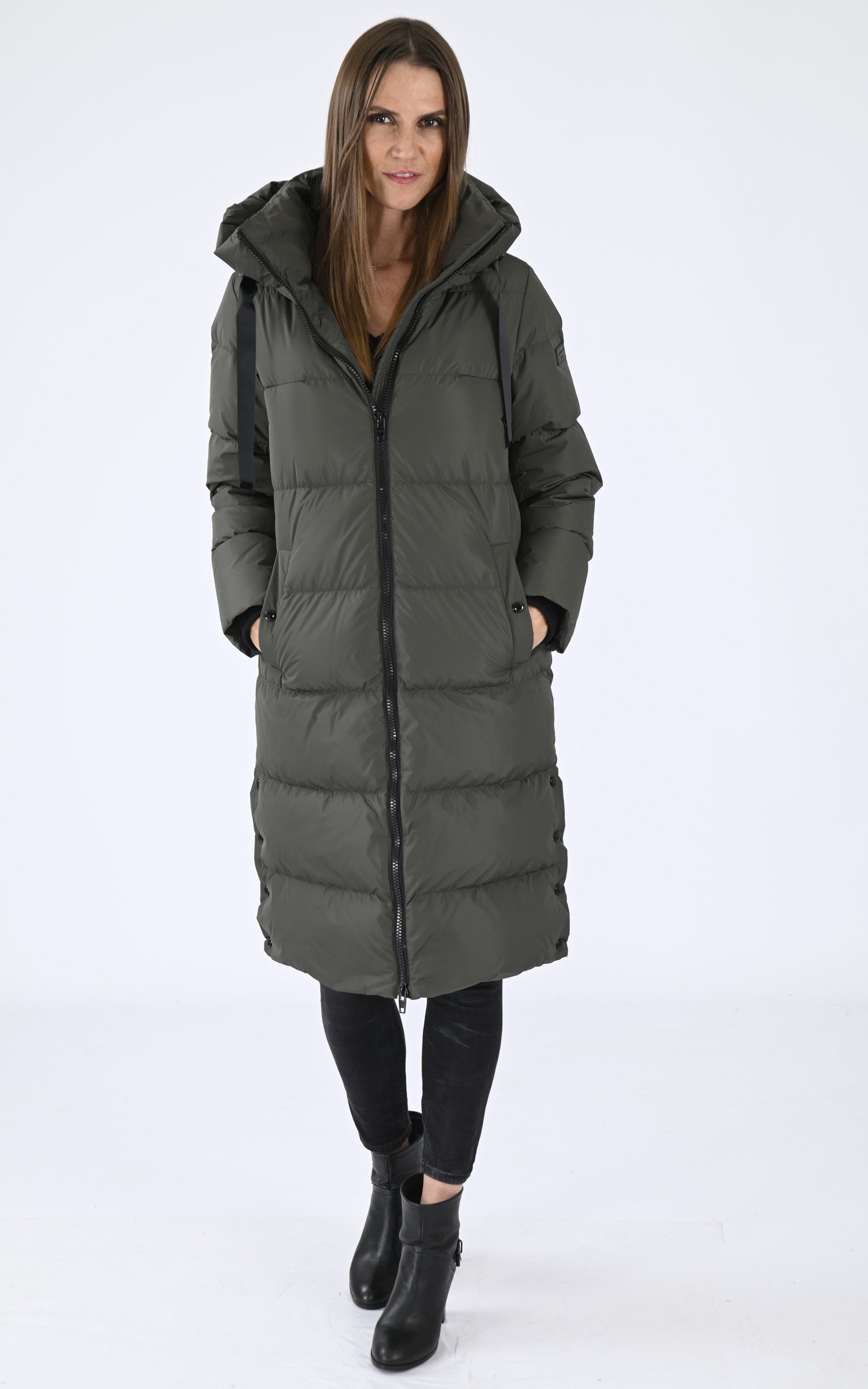A &quot;CAMILA 22860-3610&quot; Kaki Rock and Blue 3/4 Doudoune Femme opened photo 1