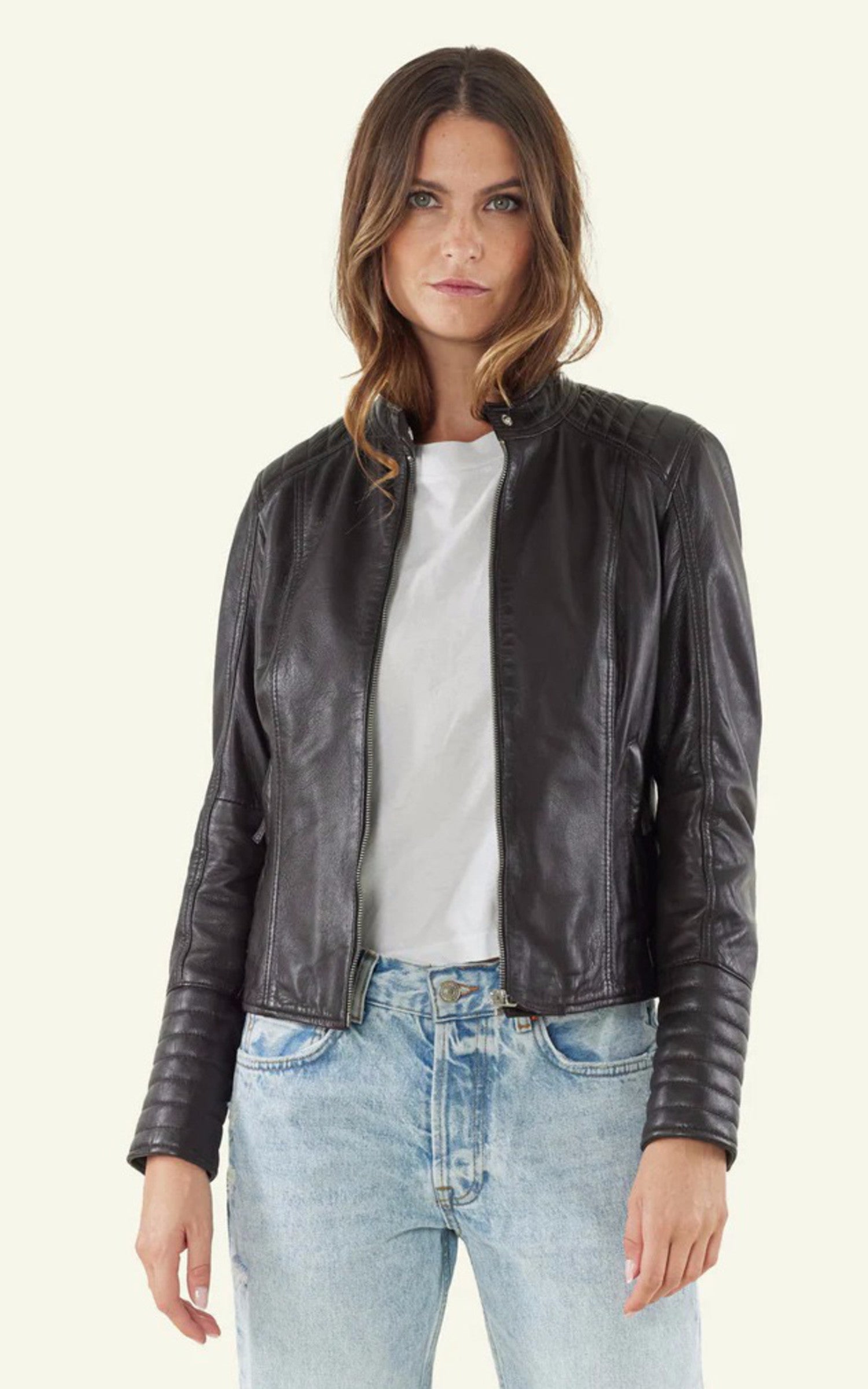A &quot;LOUISE&quot; Noir Serge Pariente Blouson Femme closed photo 2