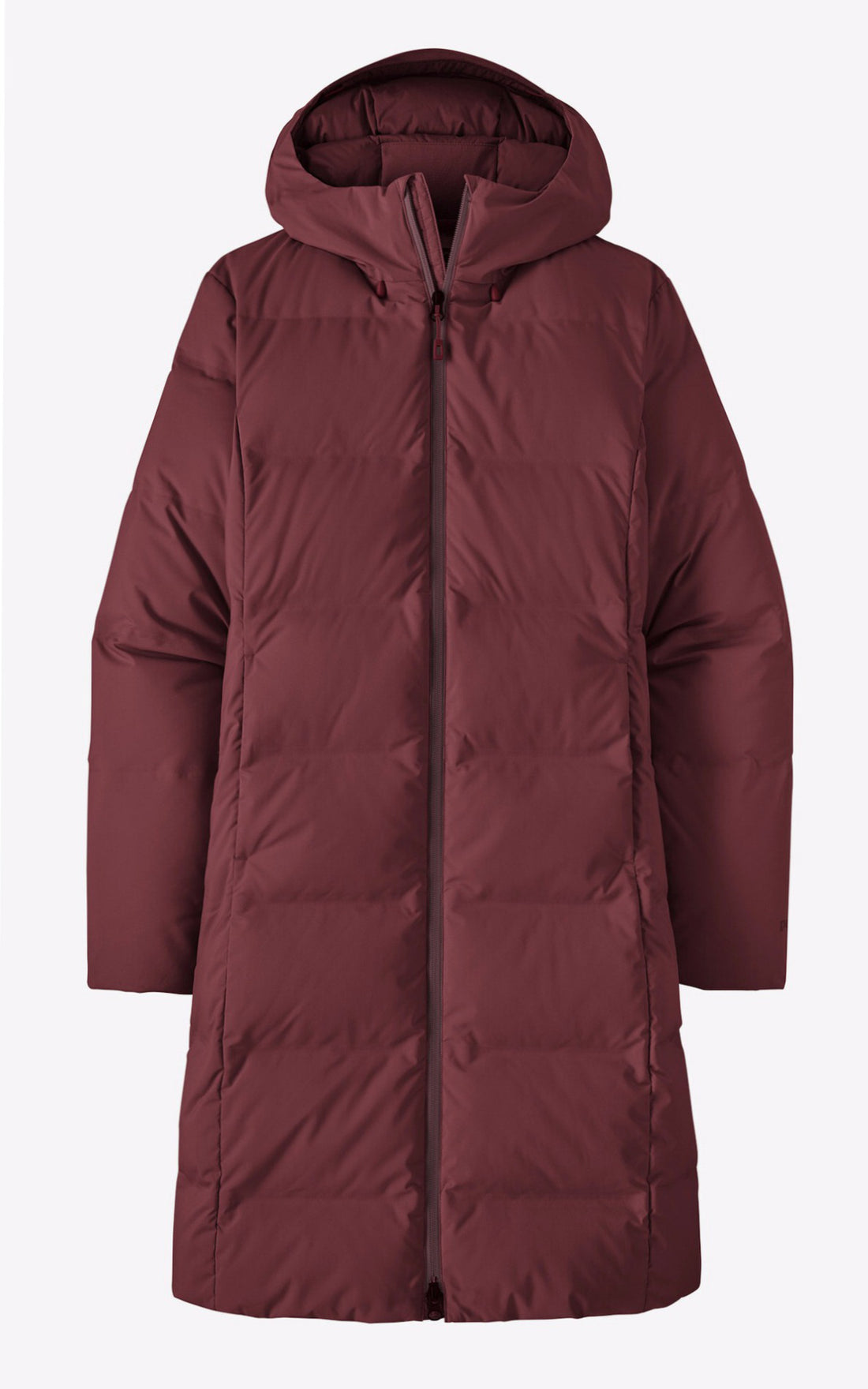 A &quot;JACKSON GLACIER PARKA&quot; Rouge Patagonia 3/4 Parka Femme opened photo