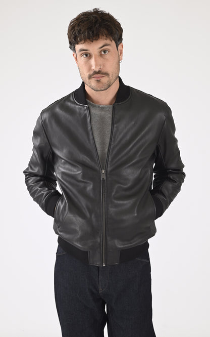 A &quot;TEDDY&quot; Noir La Canadienne Blouson Homme closed photo
