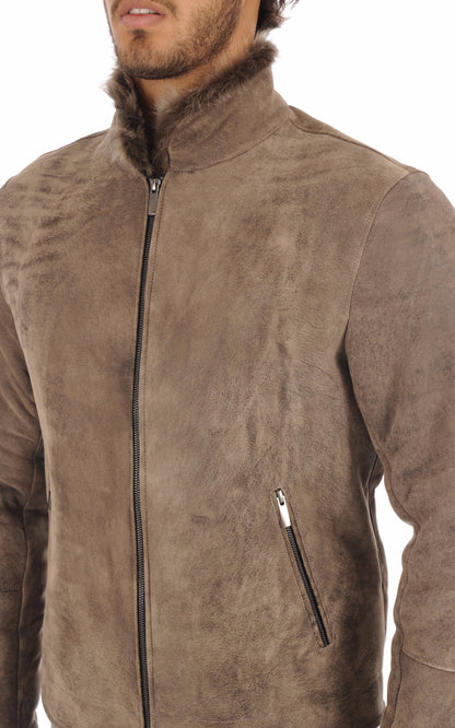 A &quot;TRENDY&quot; Taupe La Canadienne Blouson Homme details photo