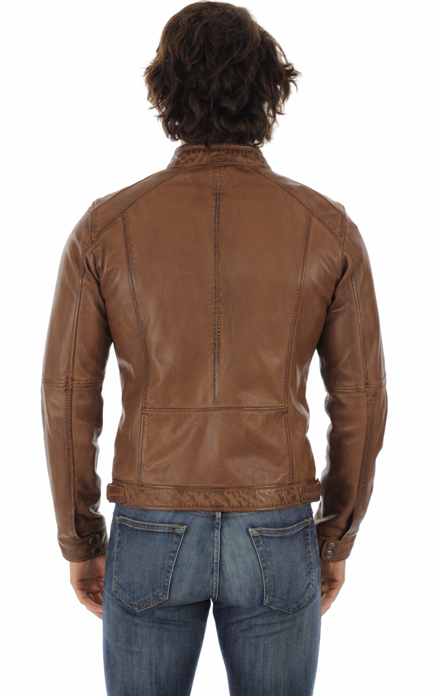 A &quot;CASEY 60901&quot; Tabac Oakwood Blouson Homme back photo 4