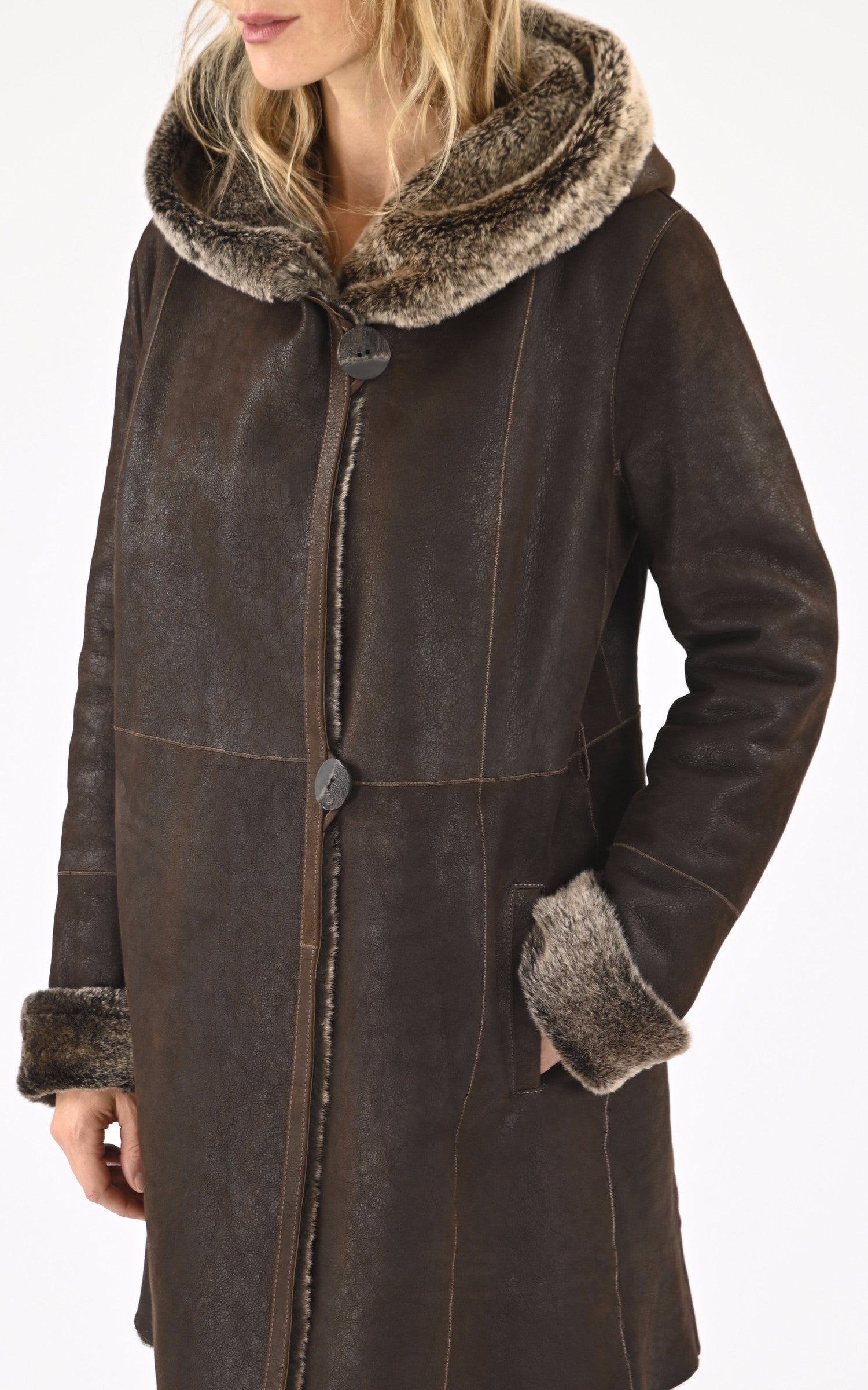 A &quot;OS9007B 90&quot; Marron La Canadienne 3/4 Femme details photo 5