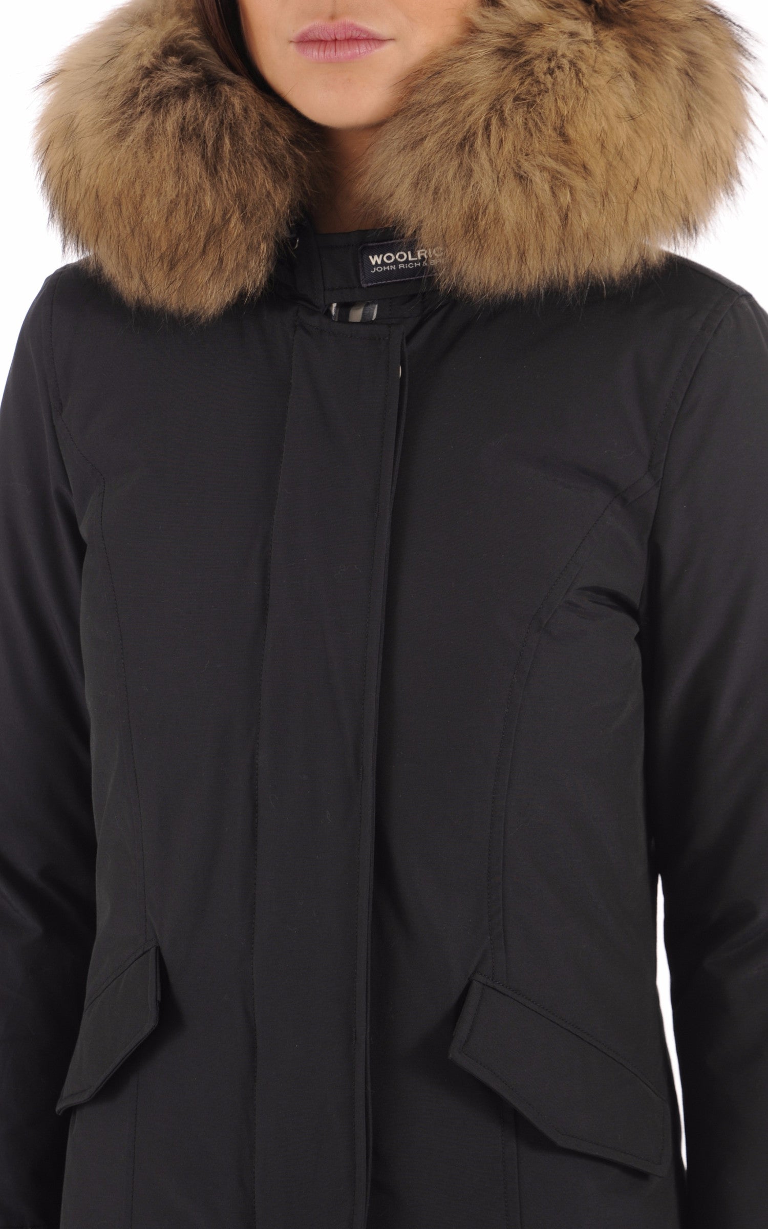 A &quot;ARCTIC PARKA WWOU0538&quot; Marine Woolrich 3/4 Doudoune Femme details photo 4