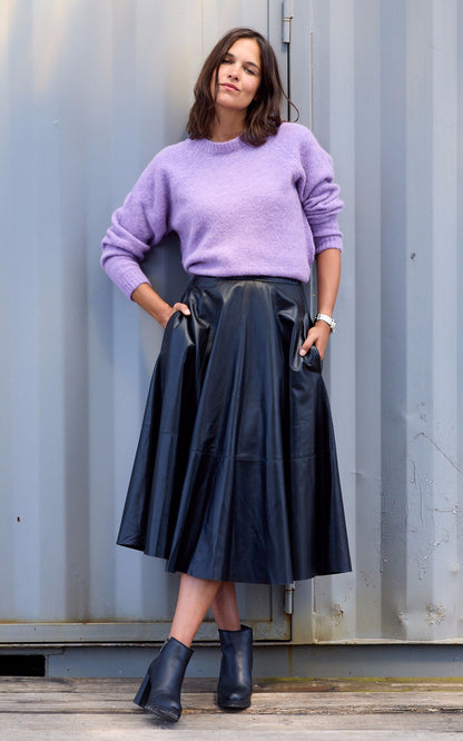 A &quot;MATYA&quot; Violet Les Tricots de Léa Pull Femme details photo