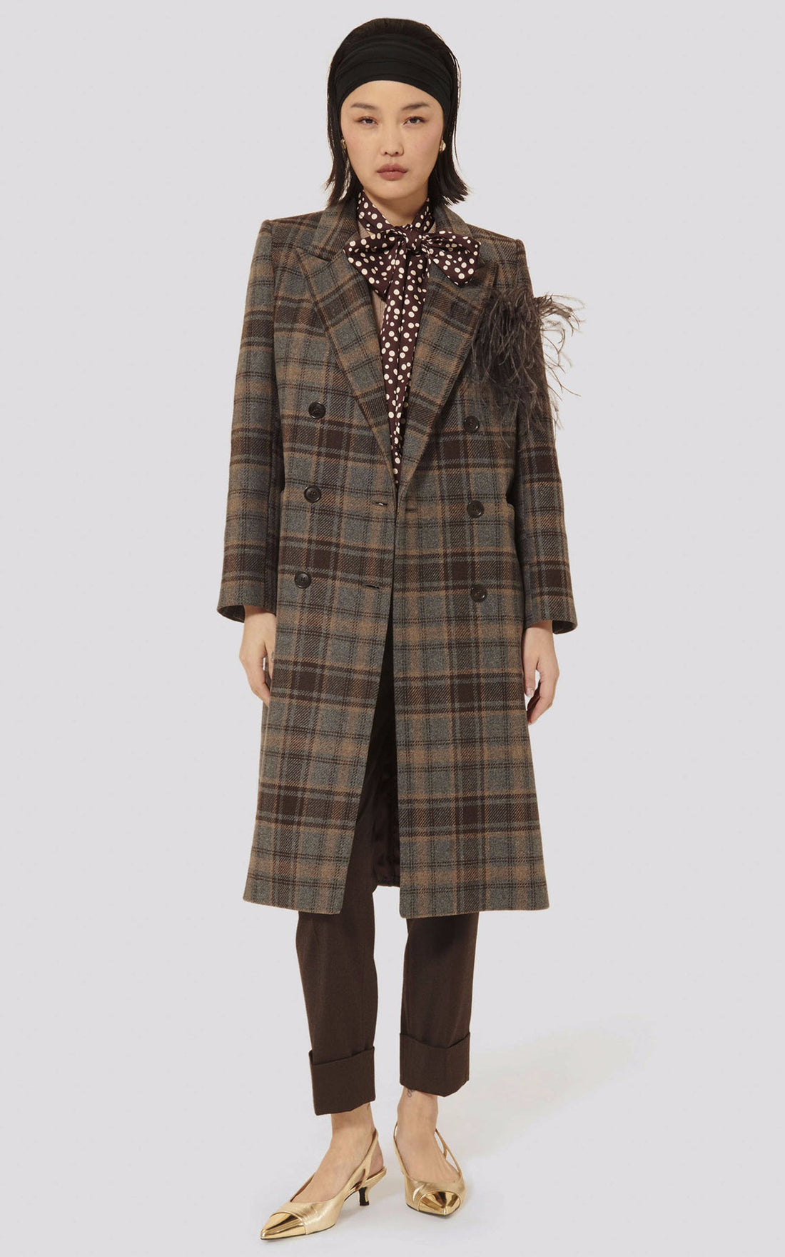 A &quot;MALICE&quot; Marron Tara Jarmon Manteau Femme opened photo