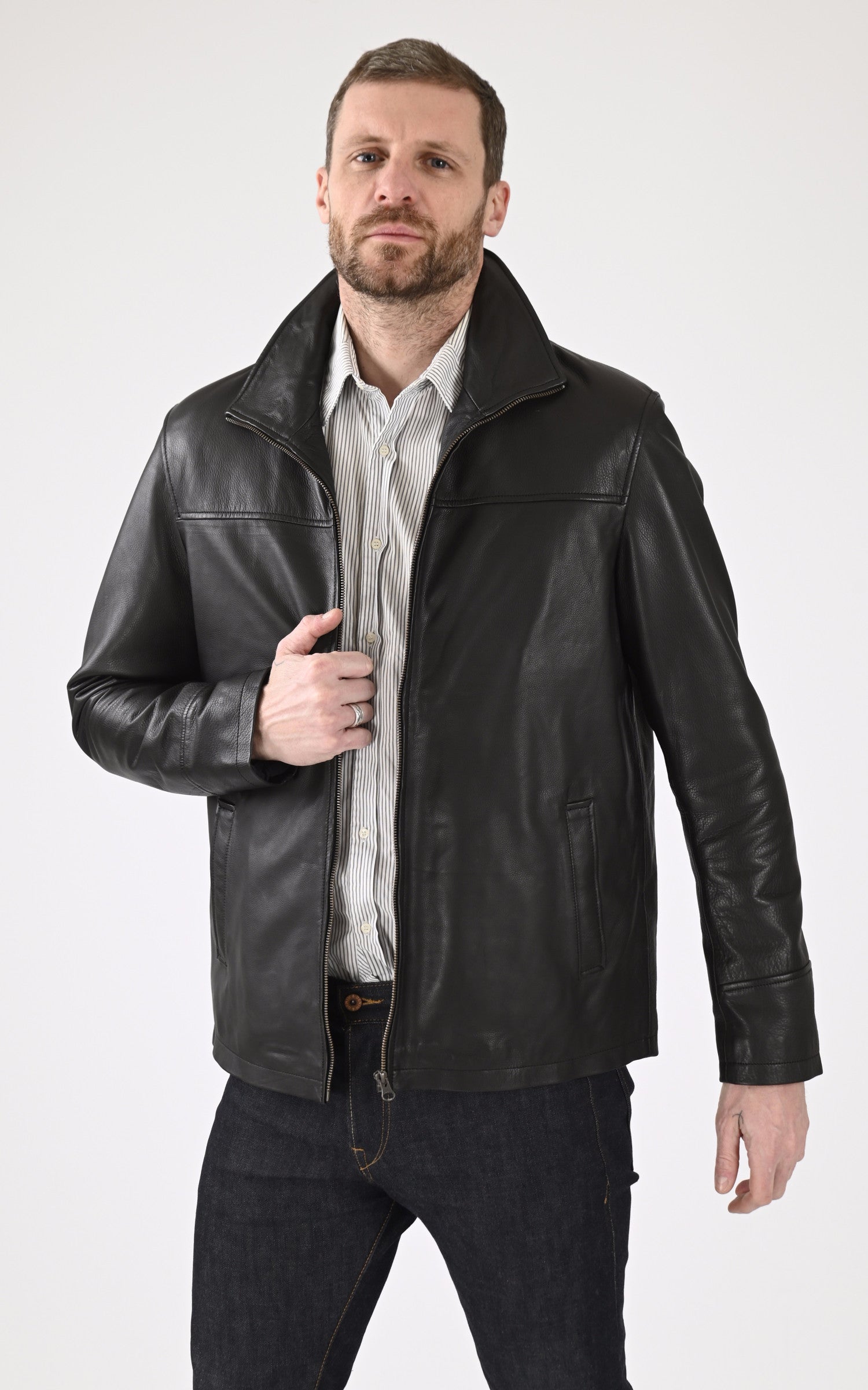 A &quot;COOPER&quot; Noir La Canadienne Blouson Homme opened photo 1