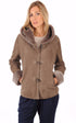 A "DELPHINE" Taupe La Canadienne Veste Femme opened photo