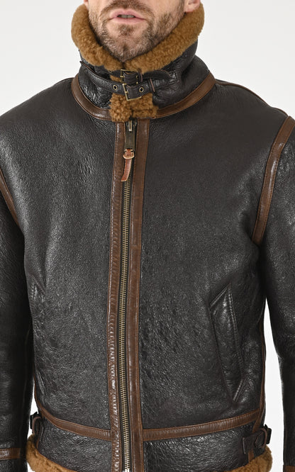 A &quot;IRVIN 102484&quot; Tabac Iron&amp;Resin Blouson Homme details photo