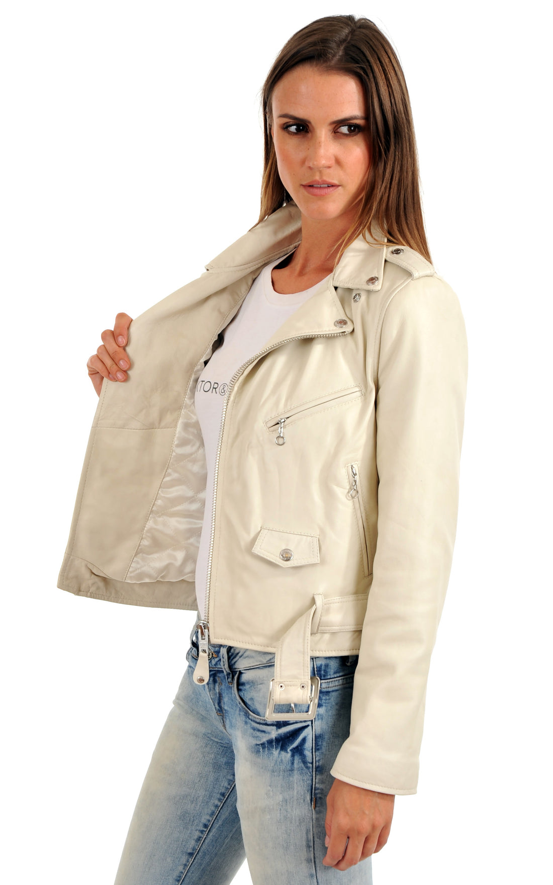 A &quot;LCW8600&quot; Blanc Schott Blouson Femme opened photo
