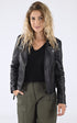 A "CITY GIRL" Noir Serge Pariente Blouson Femme opened photo