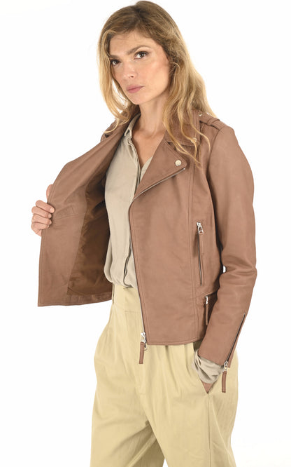 A &quot;NAINA&quot; Camel La Canadienne Blouson Femme interior photo