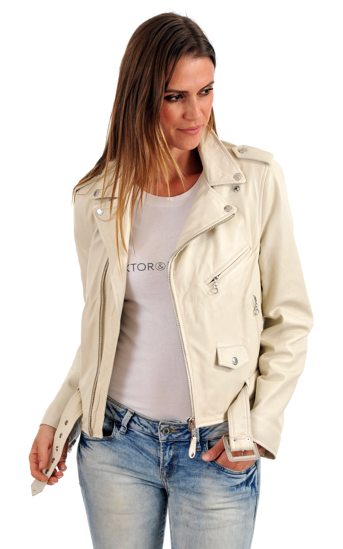 A &quot;LCW8600&quot; Blanc Schott Blouson Femme opened photo