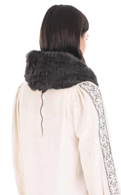 A &quot;SNOOD&quot; Gris La Canadienne Snood Femme back photo