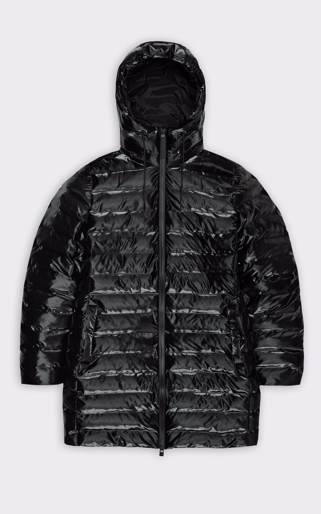 A &quot;15890 LOHJA LONG PUFFER&quot; Noir Rains 3/4 Doudoune Femme opened photo