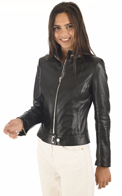 A &quot;NINIS FF&quot; Noir La Canadienne Blouson Femme closed photo