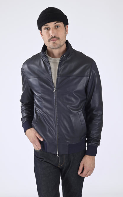 A &quot;JOEL 64804&quot; Bleu Marine Oakwood Blouson Homme closed photo