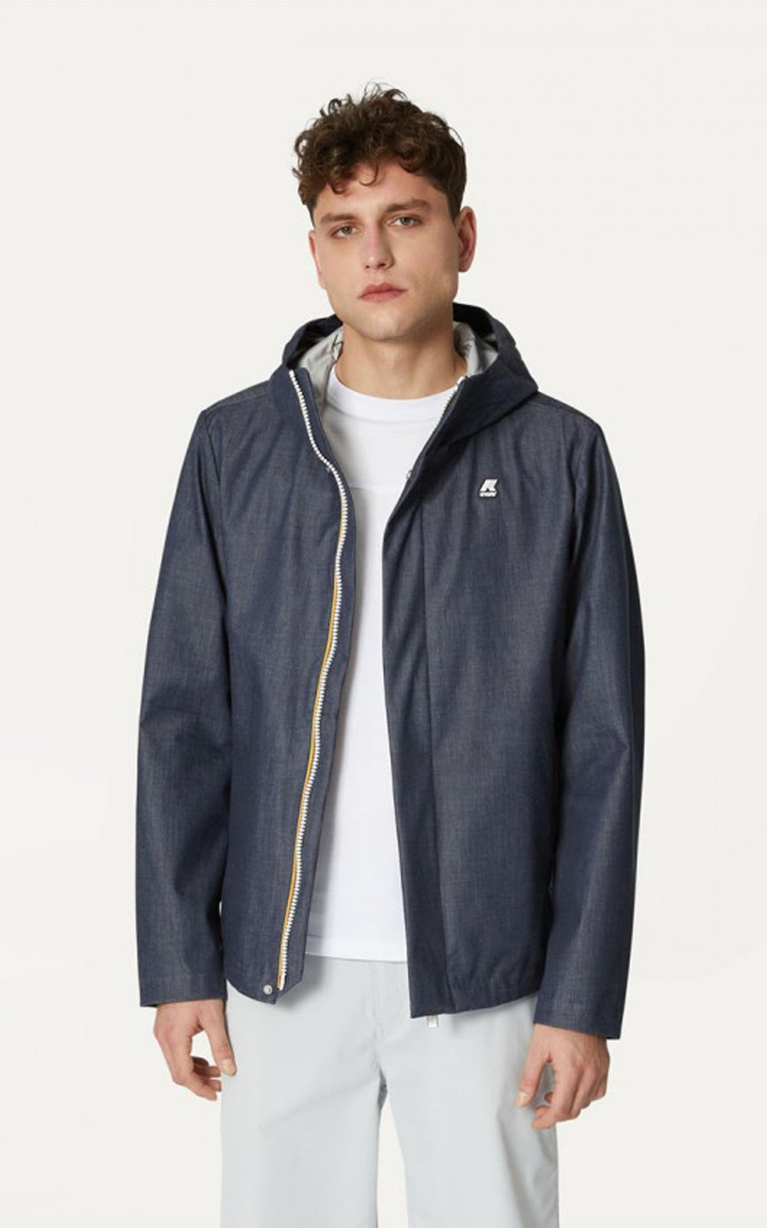 A &quot;JACQUEL DENIM 3L K6112WW&quot; Bleu K-Way Blouson Homme opened photo