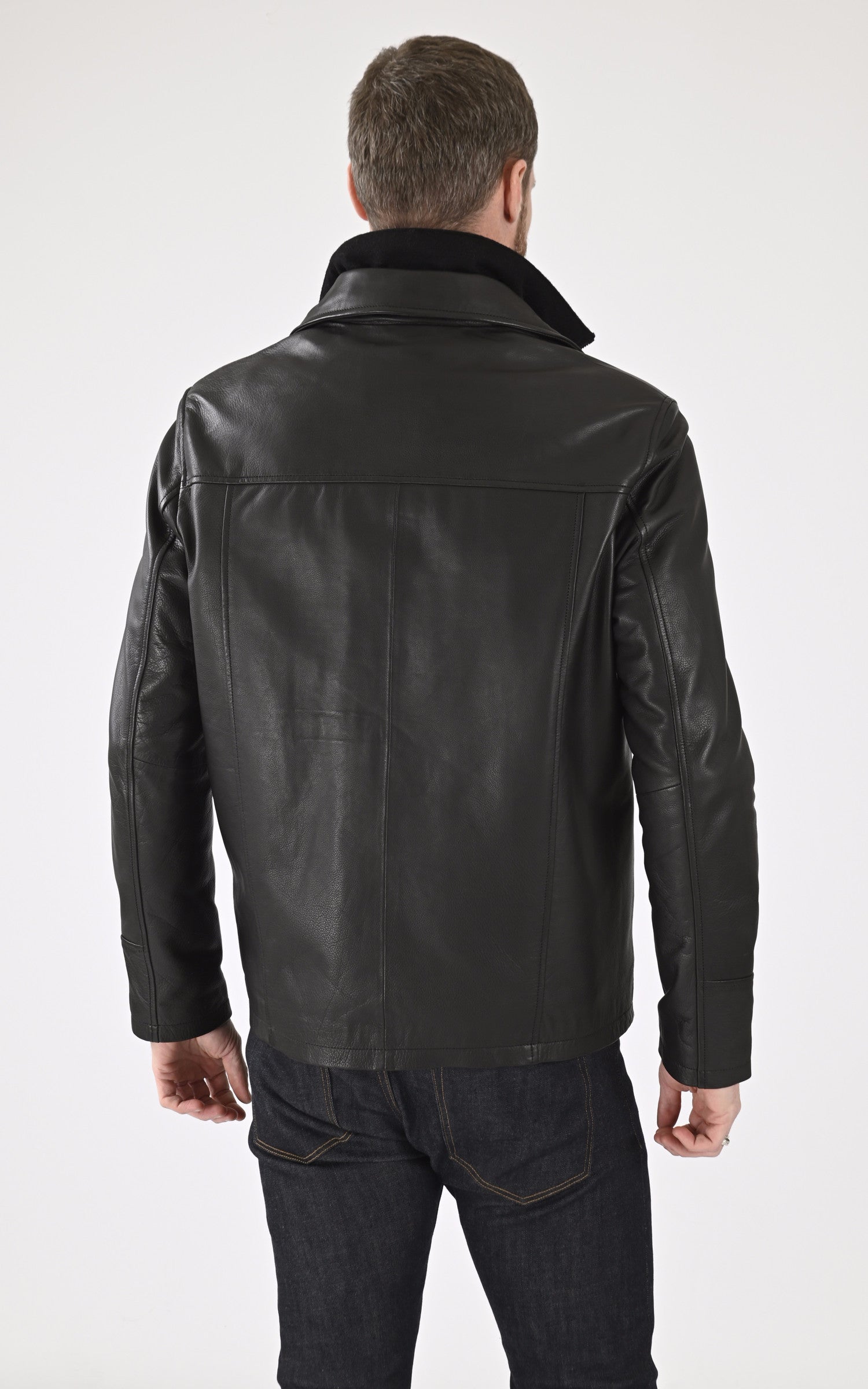A &quot;COOPER&quot; Noir La Canadienne Blouson Homme back photo