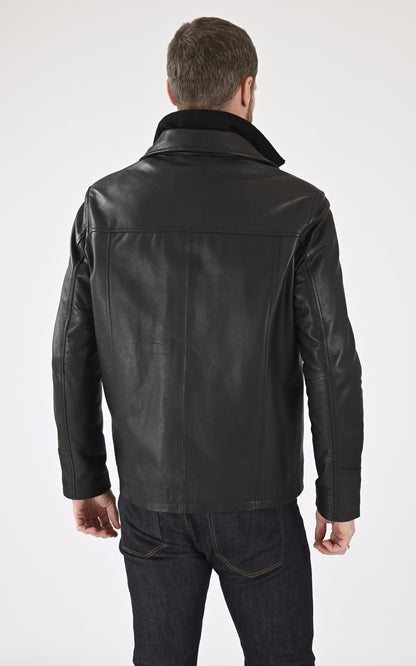 A &quot;COOPER&quot; Noir La Canadienne Blouson Homme back photo