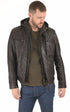 A "ERIKO HOOD" Marron Serge Pariente Blouson Homme opened photo