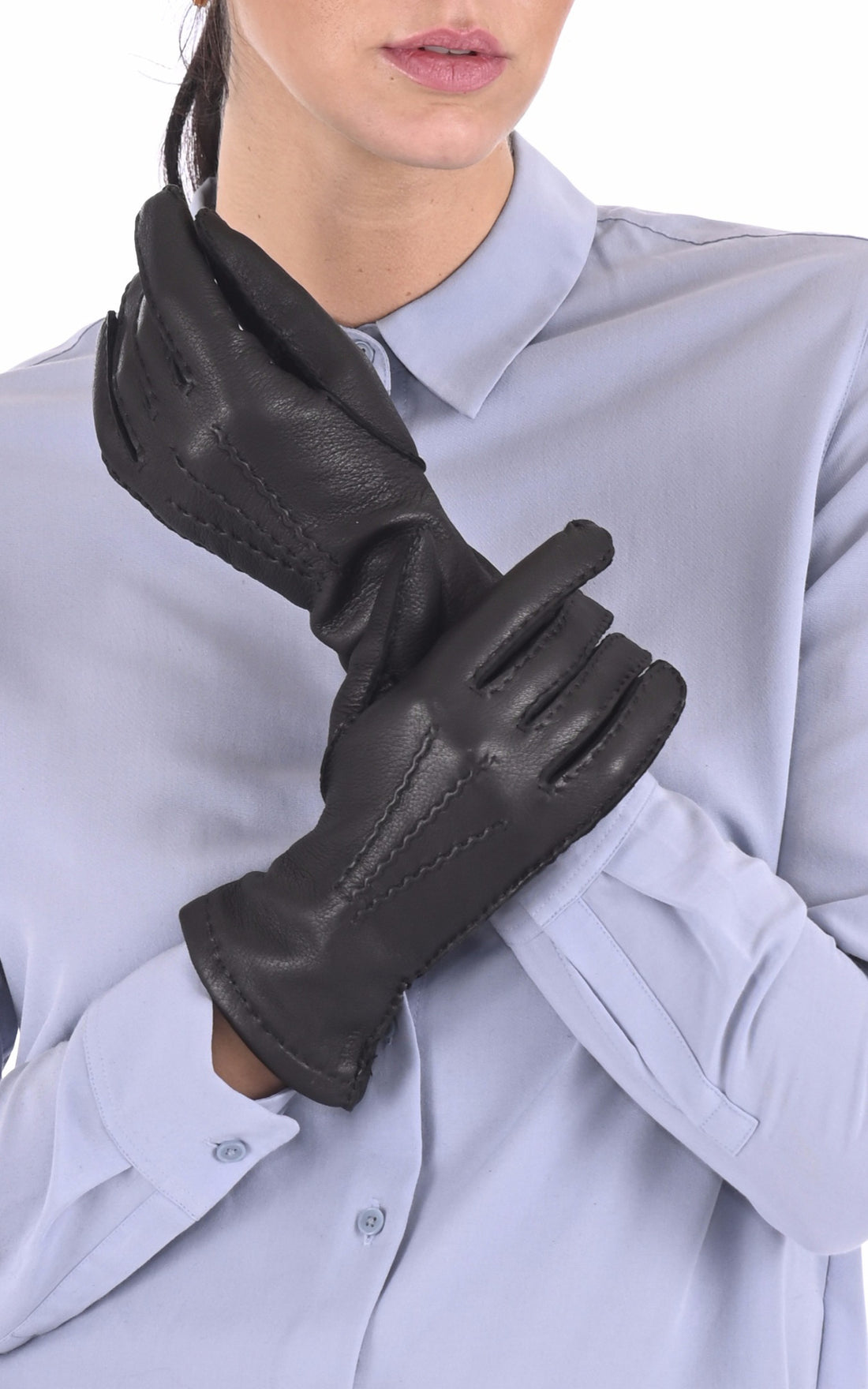 A &quot;10220 EMMA&quot; Noir Hestra Gants Femme closed photo