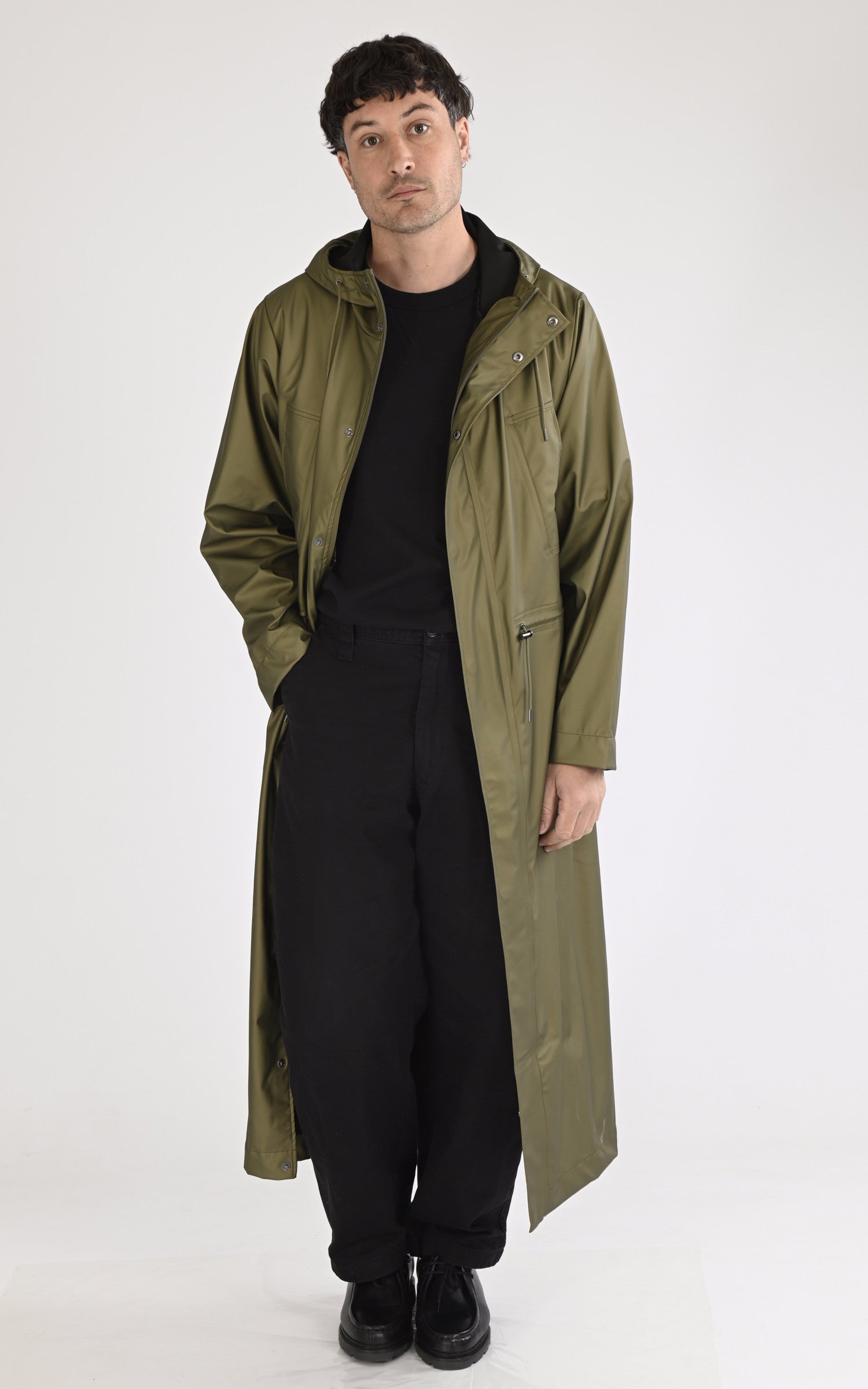A &quot;12120 BOLD LONGEST JACKET&quot; Kaki Rains 7/8 Mixte opened photo 1