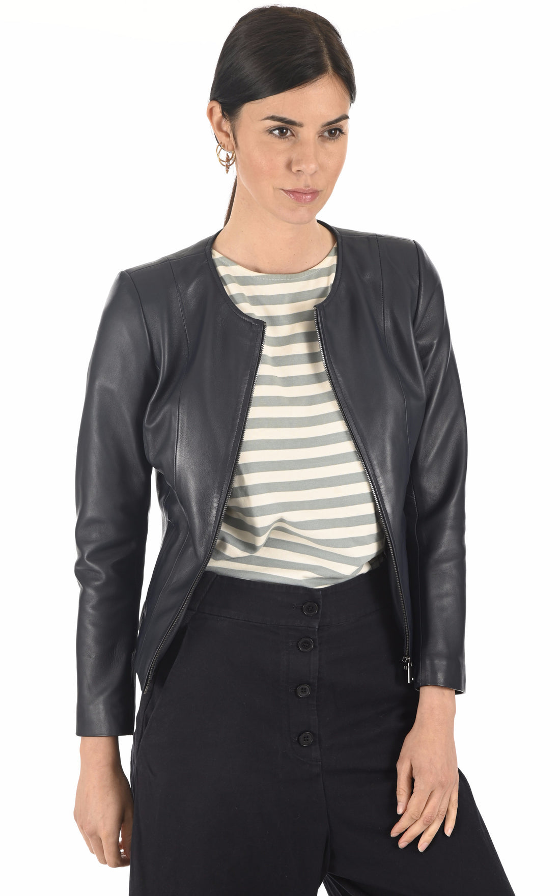 A &quot;SEPHORA FF&quot; Bleu Marine La Canadienne Blouson Femme opened photo