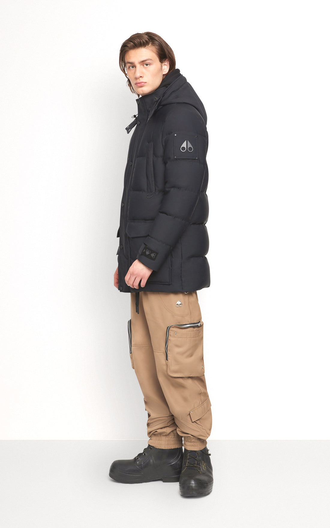 A &quot;VALLEYFIELD 2 M32MJ152&quot; Noir Moose Knuckles 3/4 Doudoune Homme opened photo