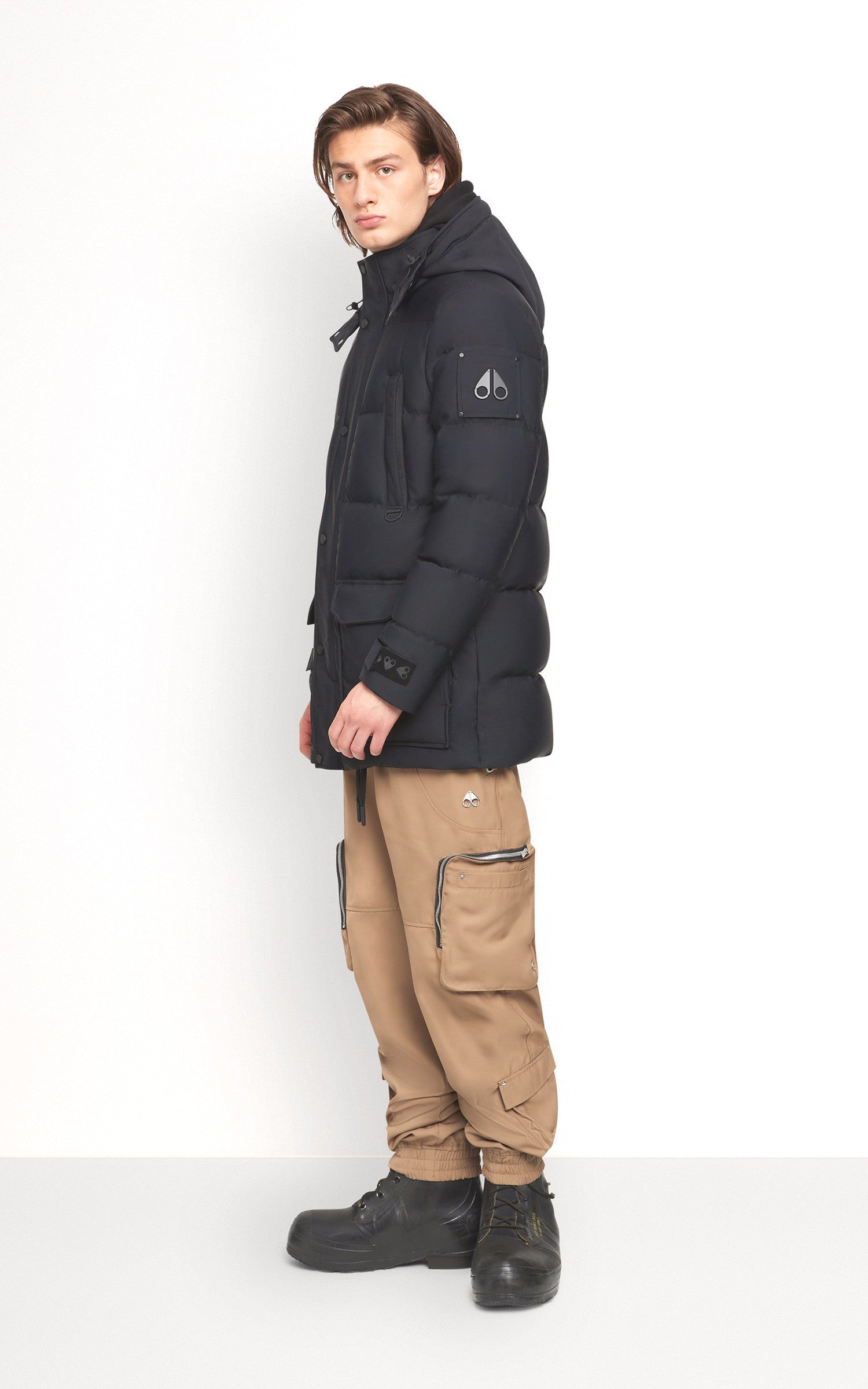 A &quot;VALLEYFIELD 2 M32MJ152&quot; Noir Moose Knuckles 3/4 Doudoune Homme closed photo 2