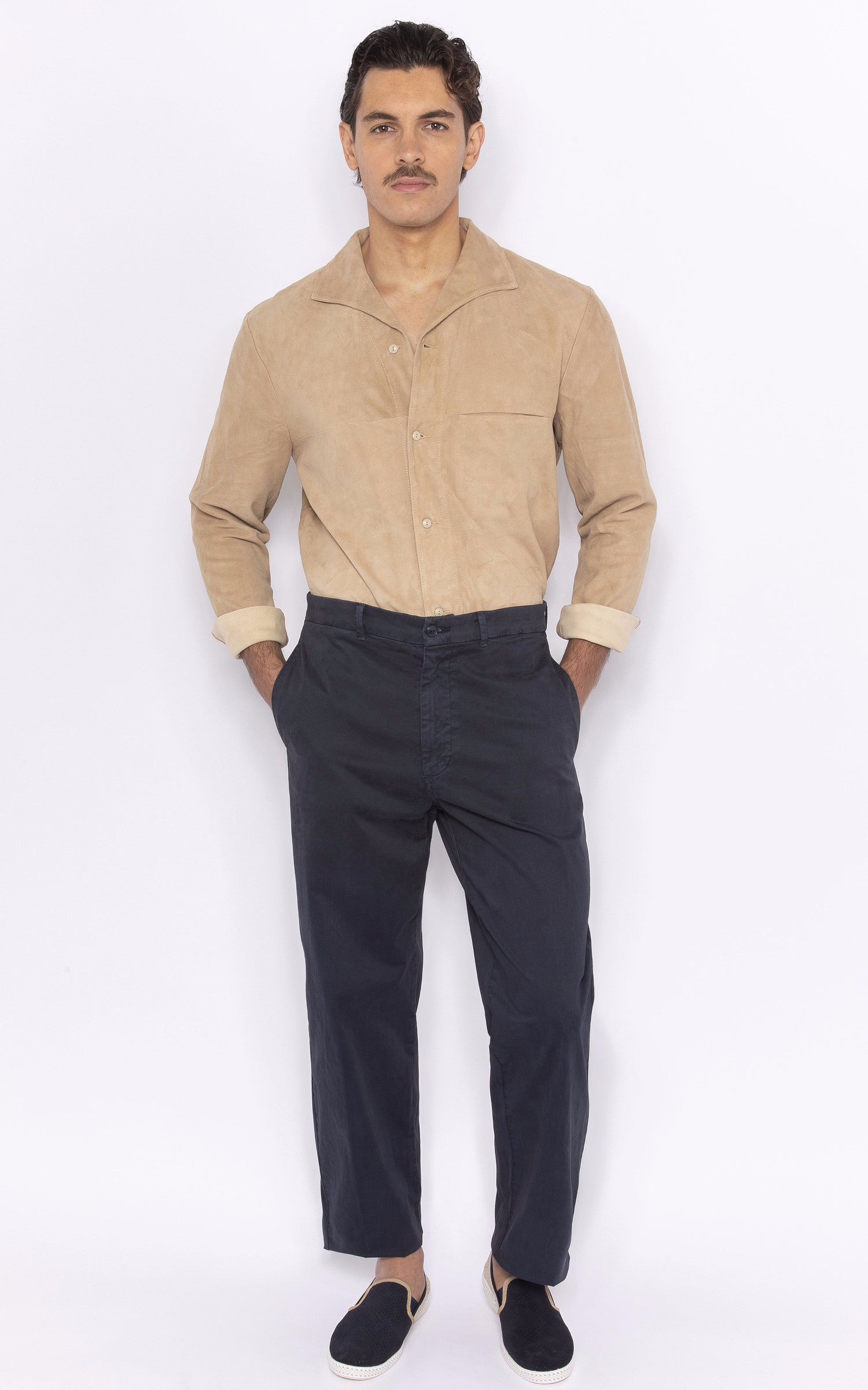 A &quot;CADAQUES&quot; Beige Rivieras Chemise Homme closed photo 2