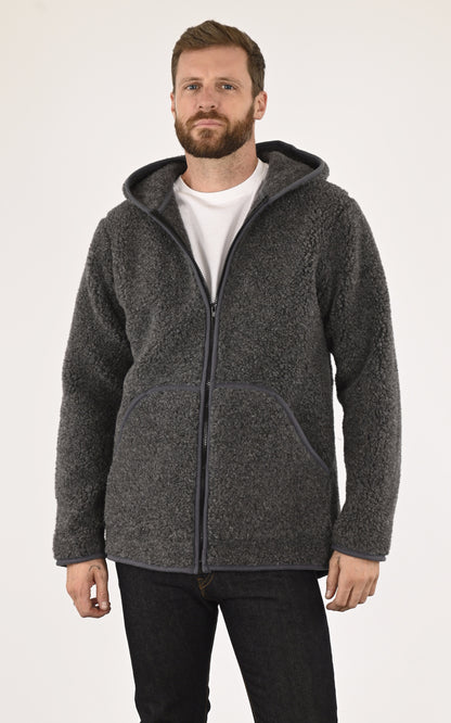 A &quot;WOO&quot; Gris La Canadienne Veste Homme closed photo