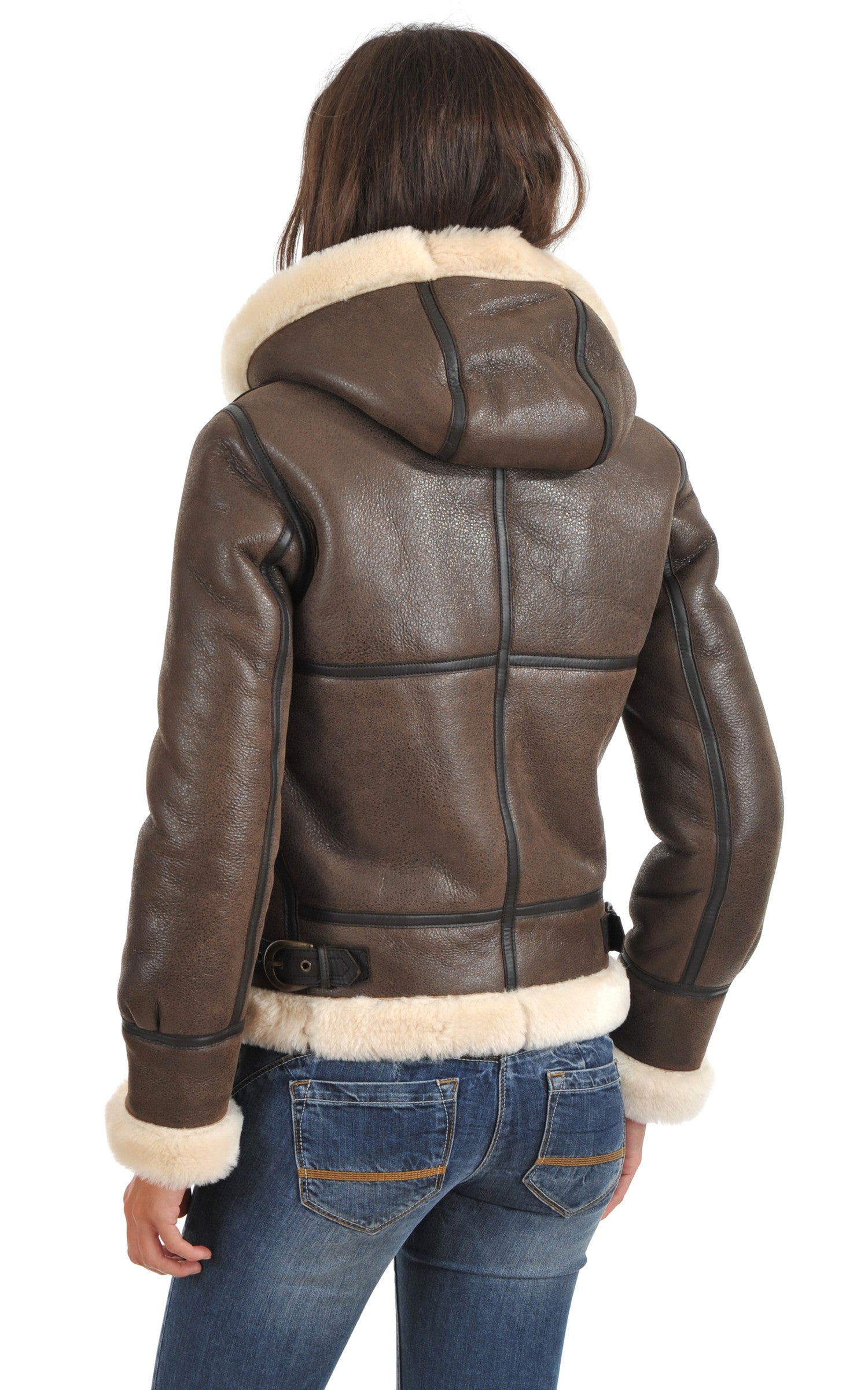 A &quot;LCW1257H&quot; Marron Schott Bombardier Femme back photo