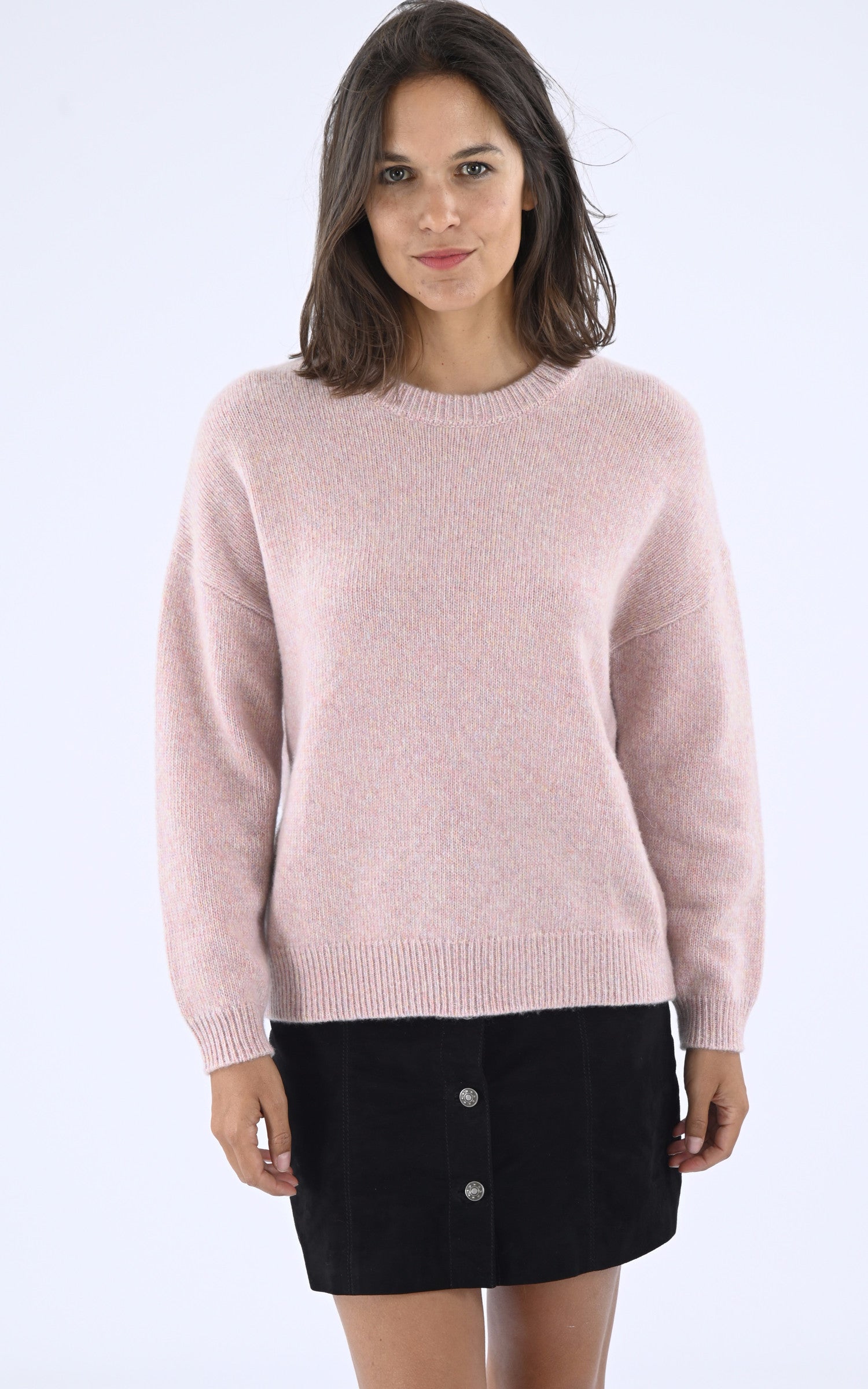 A &quot;MARCELLO&quot; Rose Les Tricots de Léa Pull Femme closed photo 1