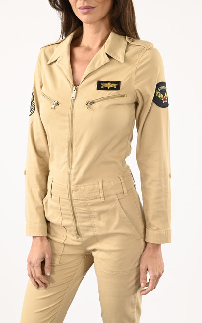 A &quot;TR JUMP 21 W&quot; Beige Schott Combinaison Femme details photo