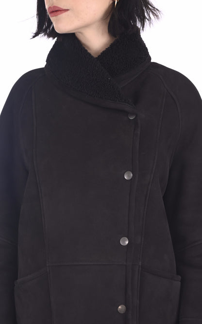 A &quot;SERENA CORTO&quot; Noir La Canadienne Veste Femme details photo