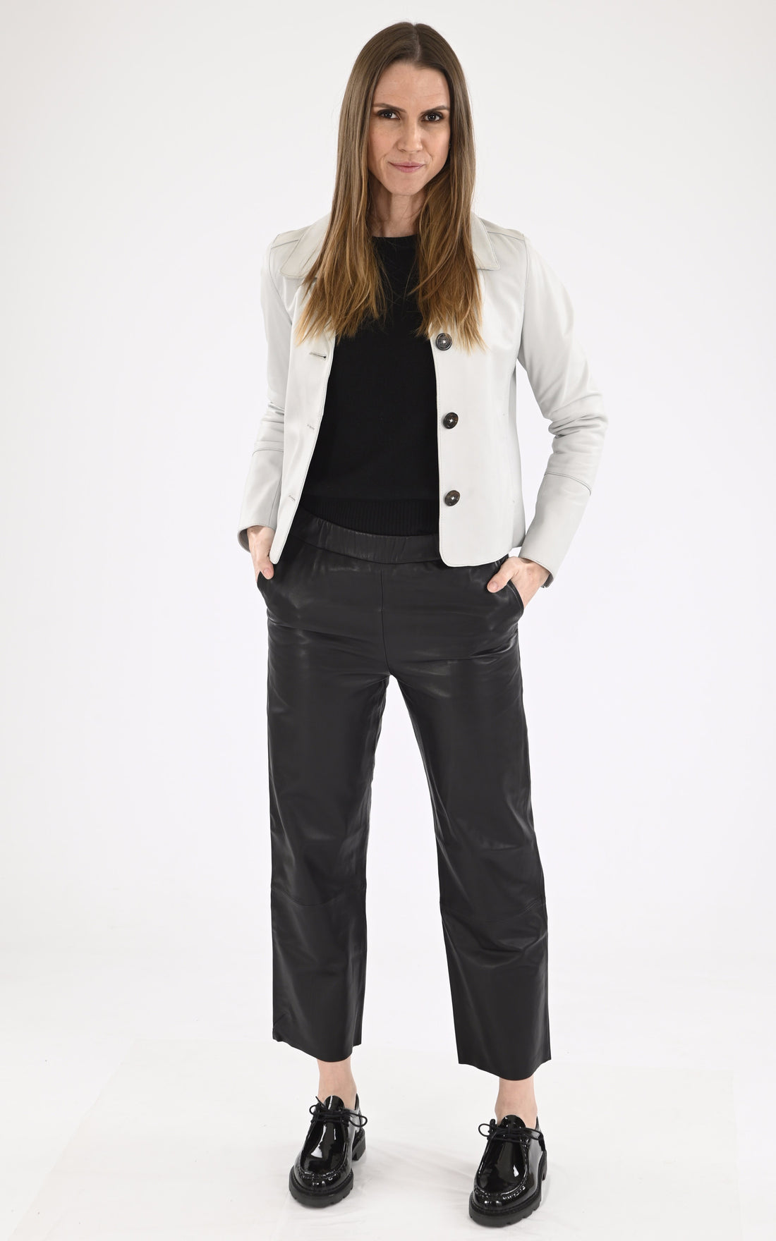 A &quot;SARA PANT&quot; Noir Serge Pariente Pantalon Femme closed photo