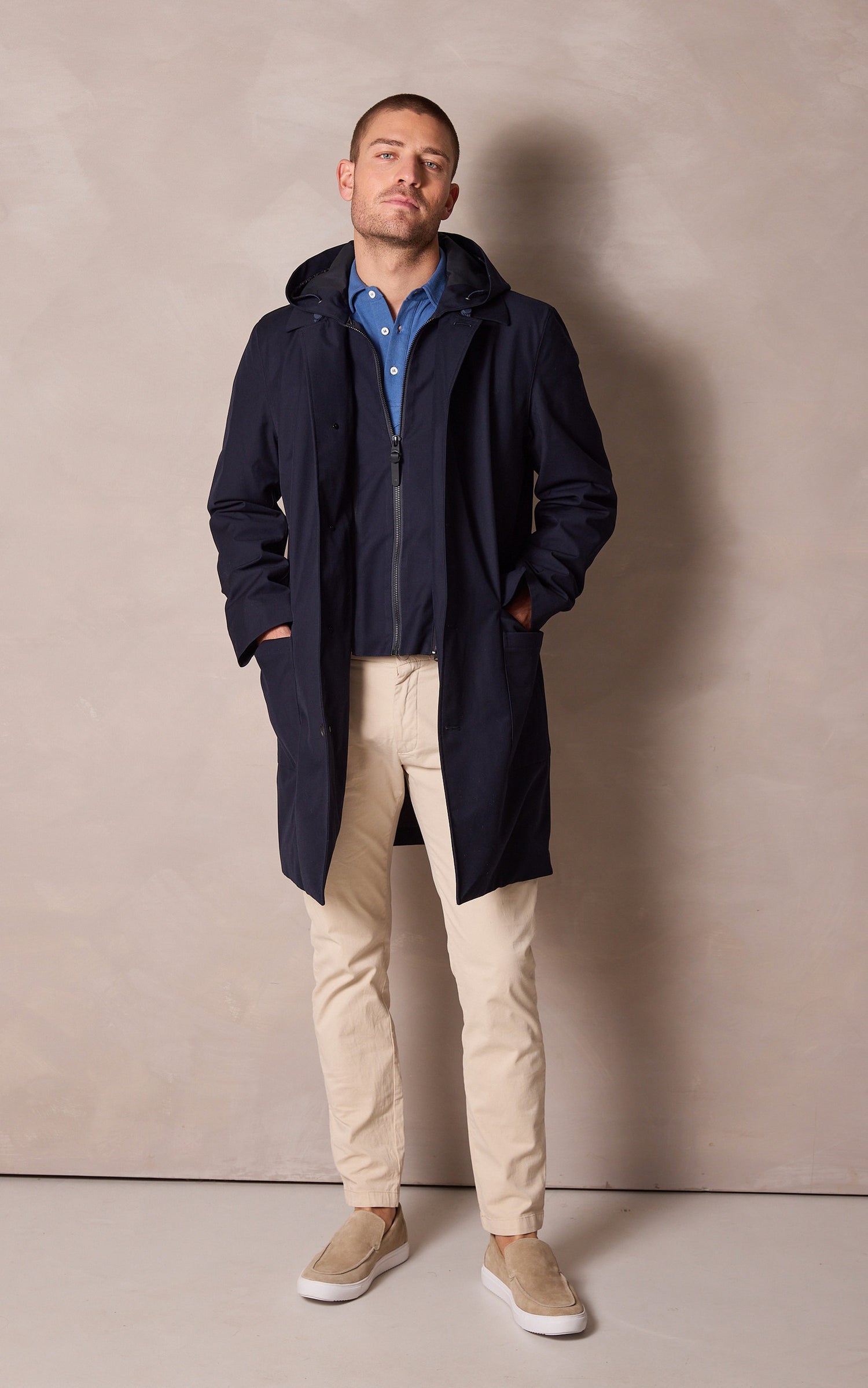 A &quot;MATHIAS&quot; Bleu Marine Mackage Manteau Homme open photo 6