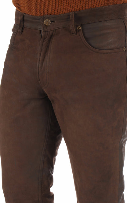 A &quot;LAURIN&quot; Marron Maddox Pantalon Homme details photo