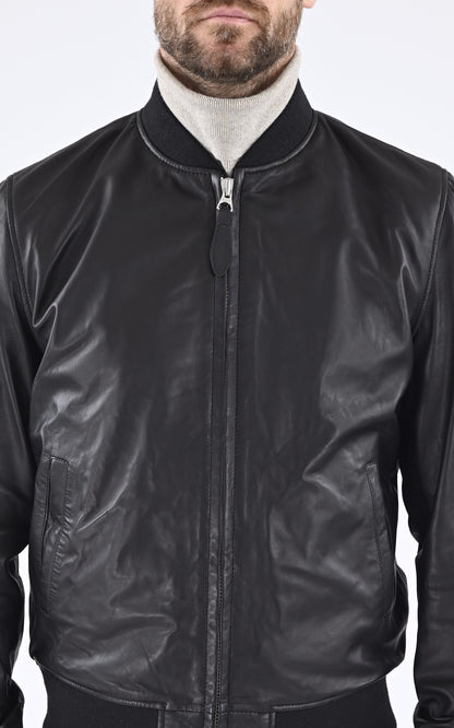 A &quot;LC 300 LAMB&quot; Noir Schott Teddy Homme details photo
