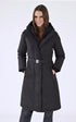 A "LARA" Noir Nobis 7/8 Doudoune Femme closed photo