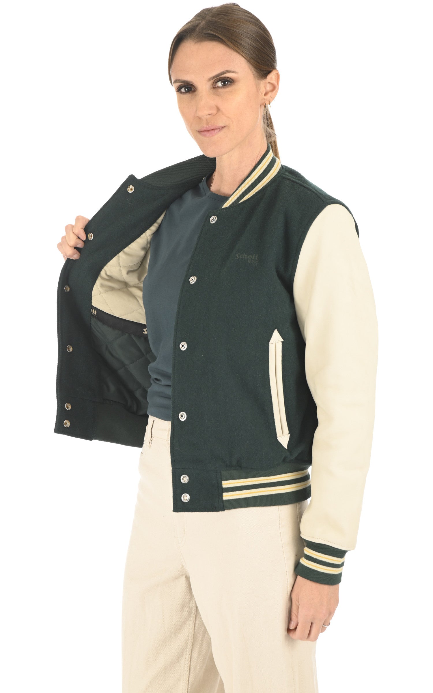 A "LCW6900" Vert Schott Blouson Femme interior photo 3