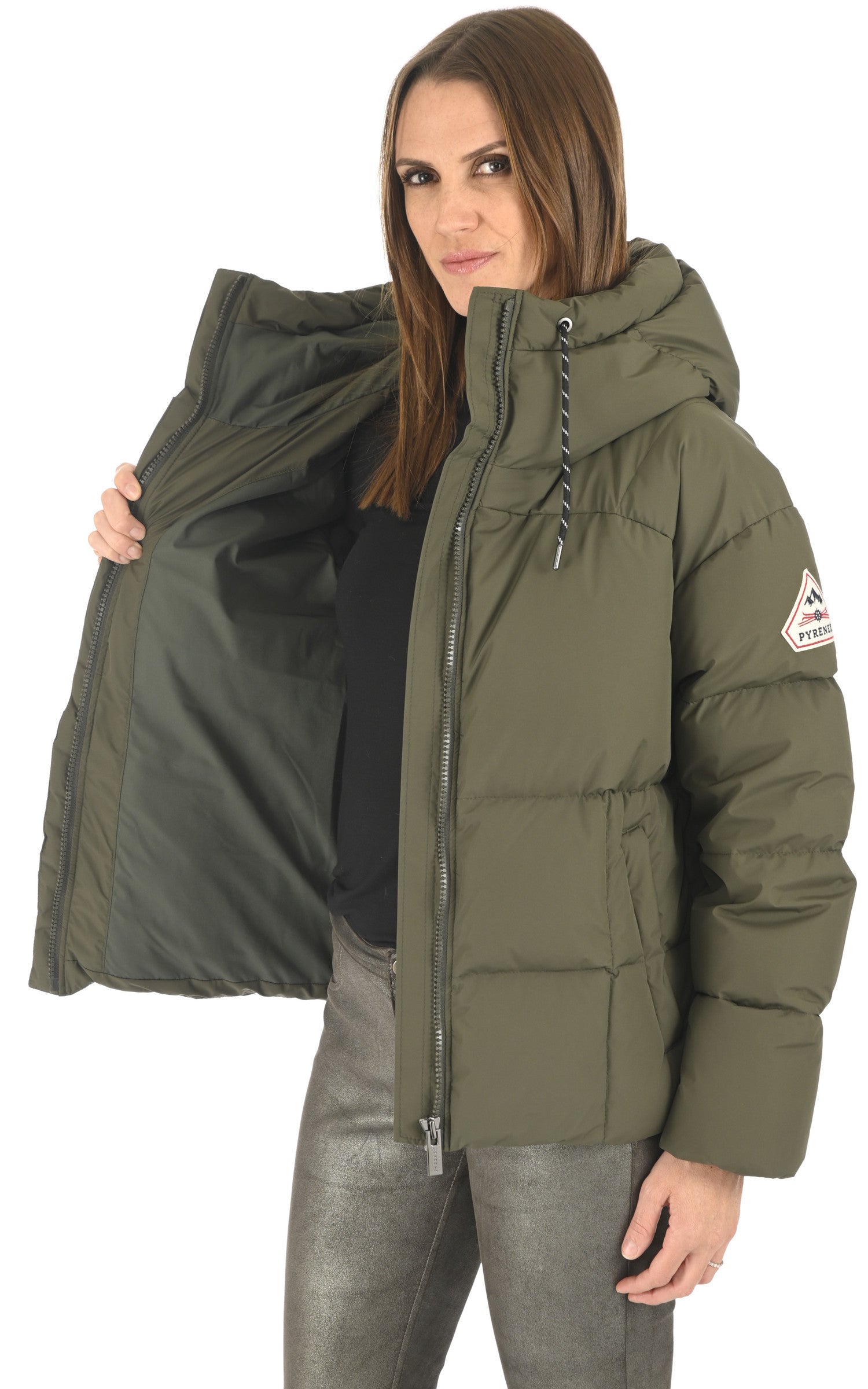 A &quot;HARMONIE 3&quot; Deep khaki Pyrenex Bl Doudoune Femme interior photo 3