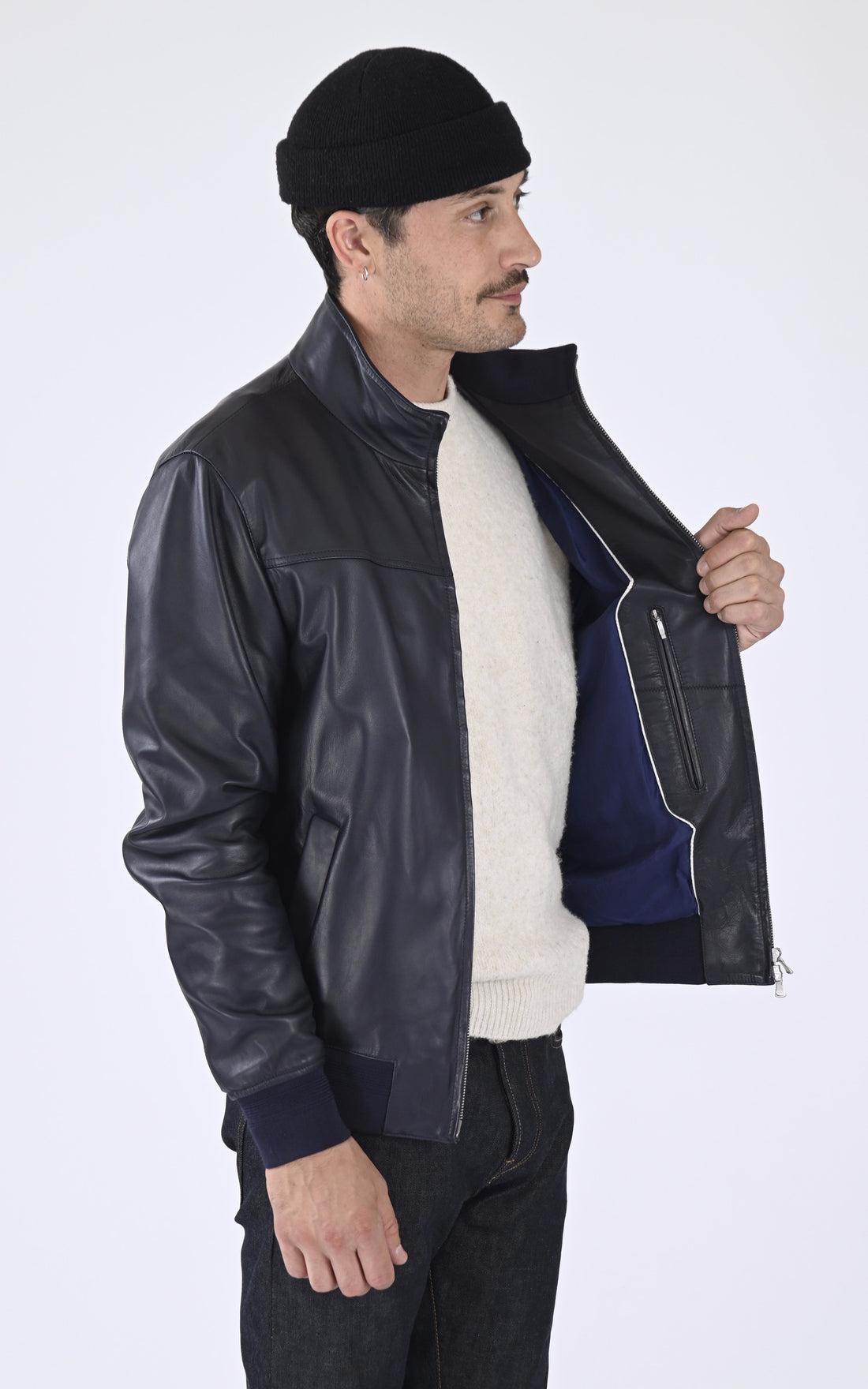 A &quot;JOEL 64804&quot; Bleu Marine Oakwood Blouson Homme opened photo