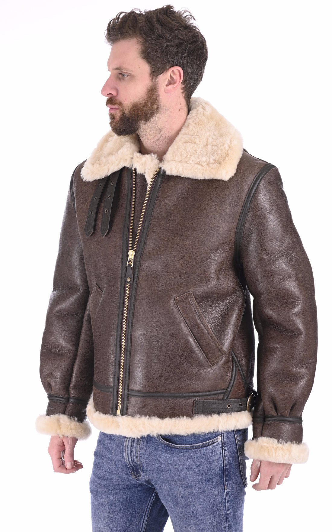 A &quot;257S&quot; Marron Schott Blouson Homme closed photo