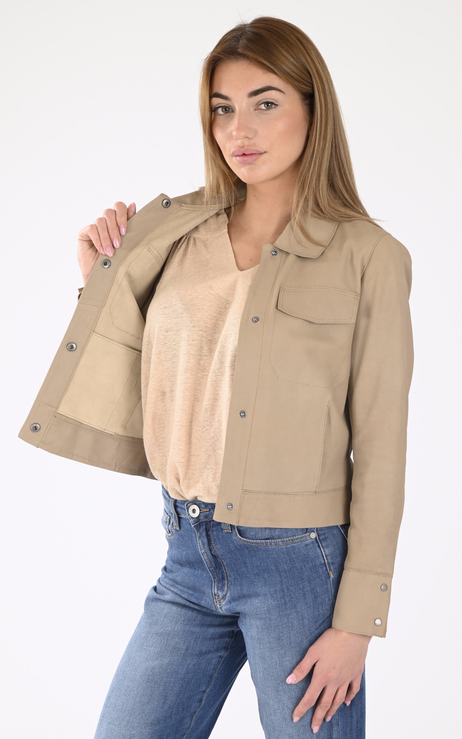 A &quot;RUBY 65029&quot; Beige Oakwood Veste Femme interior photo